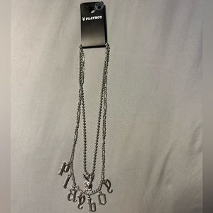 Playboy silver chain necklace